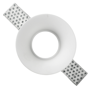 Portafaretto Incasso GU10 Tondo in Gesso Elmark D100-H40 | Faretto a Soffitto LED per Interni, Design Minimalista e Integrato