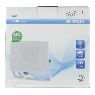 Faretto LED Bianco 20W 4000K Luce Naturale IP65 per Esterni e Interni - Illuminazione Efficace per Giardino, Terrazzo e Ambienti Commerciali
