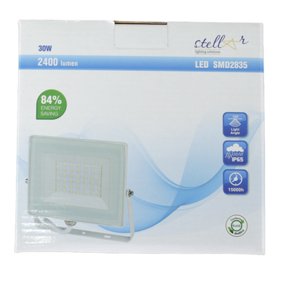 Faretto LED 30W 4000K Bianco IP65 Stellar - Luce Naturale per Esterni e Interni, Alta Efficienza Energetica