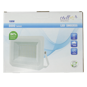 Faretto LED Bianco 100W 4000K Luce Naturale IP65 - Potente Faro Esterno e Industriale per Grandi Aree