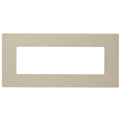 Placca Matix 7 Posti Champagne Spazzolata in Tecnopolimero - Design Elegante per Serie Civile