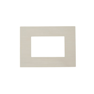Placca Matix 3 Posti Perla Spazzolata in Tecnopolimero - Design Elegante e Resistente per Impianti Civili