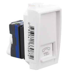 Presa Telefonica RJ11 Matix Bianca | Modulo a Incasso per Telefono e Modem ADSL | Compatibile Serie Matix | Finitura Lucida Mapam