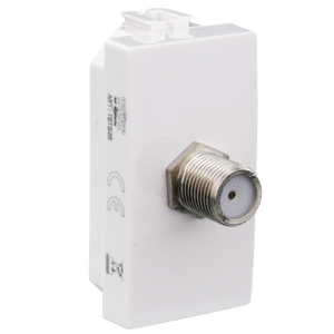 Presa SAT Matix Bianca F-Female per Antenna Satellite TV HD 4K - Connessione Stabile e Qualità Superiore, Compatibile Matix Mapam