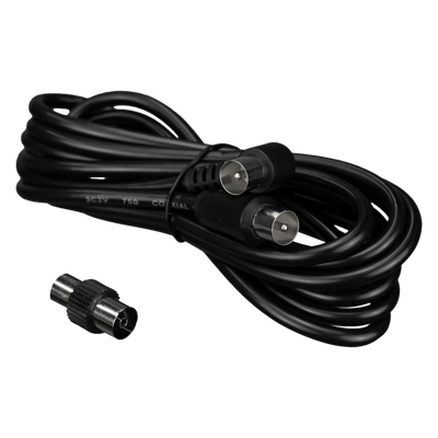 Prolunga Antenna TV Coassiale Nera 3m - Cavo Schermato 75 Ohm per Segnale Stabile - Connettori M/F Omega