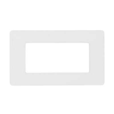 Placca Matix 4 Posti Bianco - Design Minimalista in Tecnopolimero Resistente per Interni Moderni