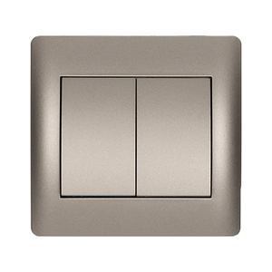 Interruttore Bipolare Serie Rhyme Grigio ELMARK | EK