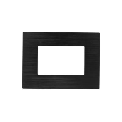 Mapam Placca Matix 3 Posti Nero Spazzolato - Tecnopolimero Effetto Metallo, Design Elegante e Resistente per Ambienti Moderni