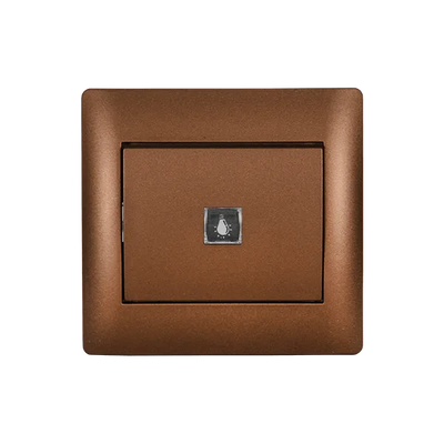 Pulsante Serie Rhyme ELMARK 10A - Coffee Metallic | EK