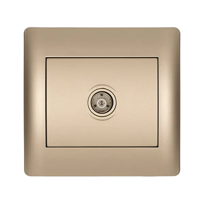 Presa TV Serie Rhyme Champagne Metallizzato | EK Elmark