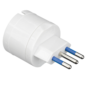 Adattatore Schuko P30 a Spina S11 10A Omega | Presa Elettrica 220V 2P+T Ignifugo per Impianti Civili e Industriali, Bianco