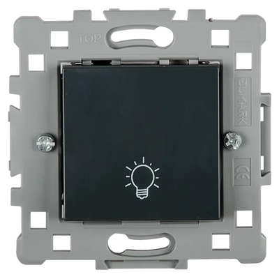 Pulsante a Pressione Serie Splendor Nero 10A | EK Elmark