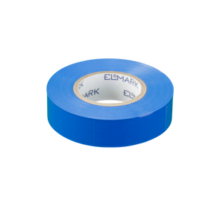Nastro Isolante Elmark Blu 19mm x 20m in PVC – Isolamento Elettrico Professionale, Resistente all'Umidità e all'Abrasione per Impianti Sicuri
