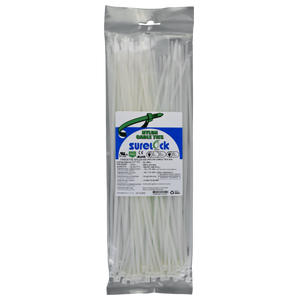 Fascette Bianche Nylon 66 300x3.6mm (100Pz) - Fissaggio Sicuro, Resistenza 18kg, Organizzazione Cavi e Progetti DIY