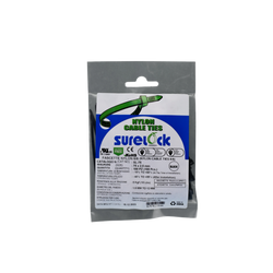 Fascette Nere 100Pz Surelock 75x2,5mm Nylon 66 Resistenti UV - Fissaggio Cavi Esterni e Interni Sicuro e Certificato