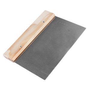 Spatola Quadra Stucco Kombo Professionale | Lama Acciaio Temprato 150x120mm | Manico Legno Antiscivolo per Raschiatura, Stesura e Finitura | Utensile Alta Qualità per Edilizia e Fai da Te